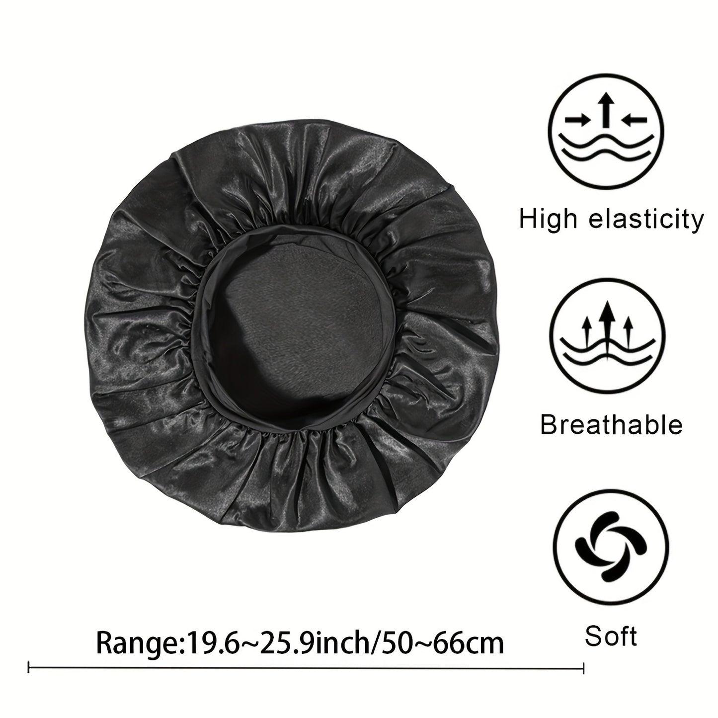 Breathable Satin Sleep Bonnet for Curly Hair