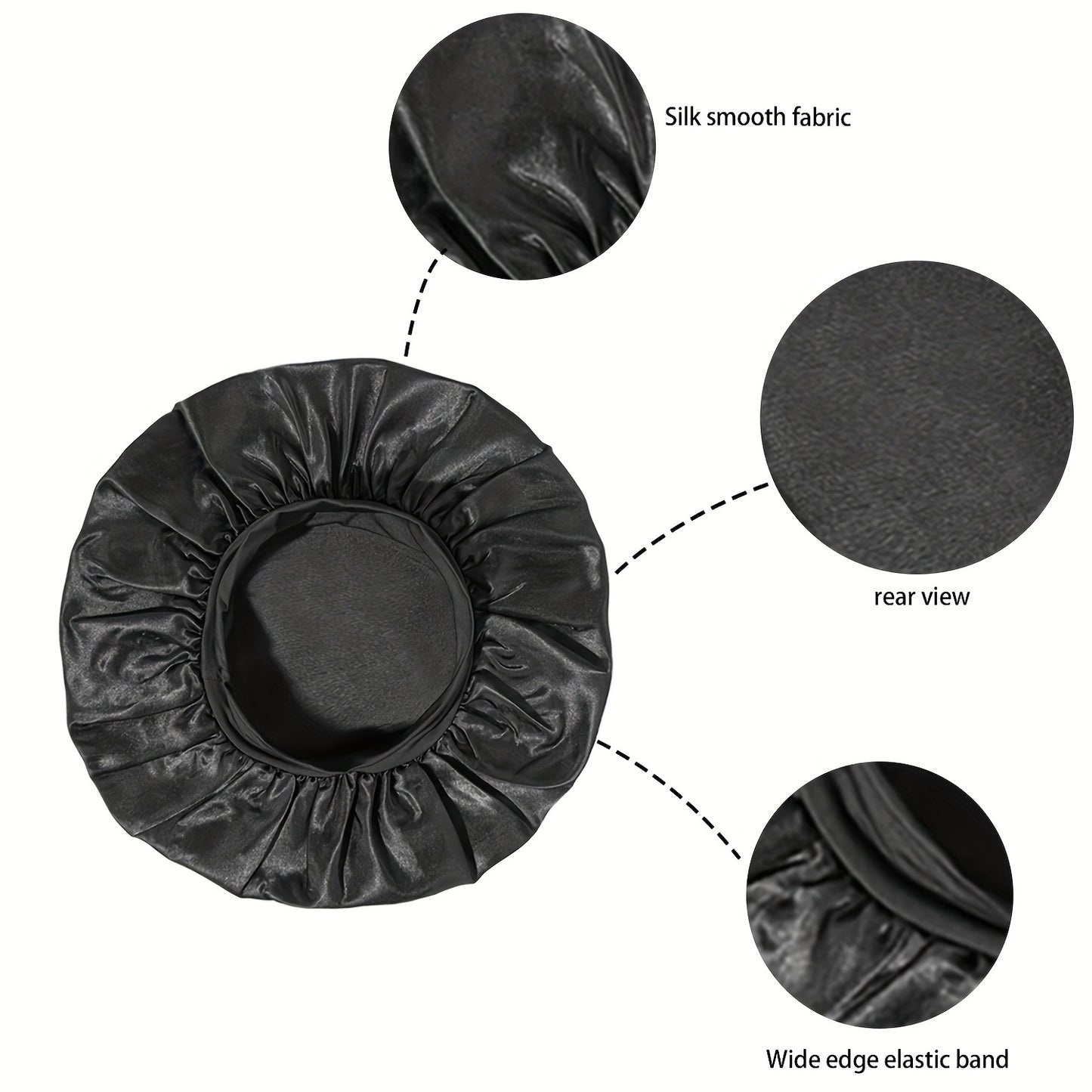 Breathable Satin Sleep Bonnet for Curly Hair