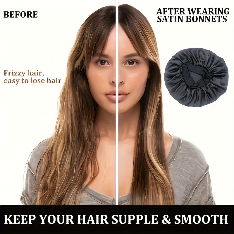 Breathable Satin Sleep Bonnet for Curly Hair