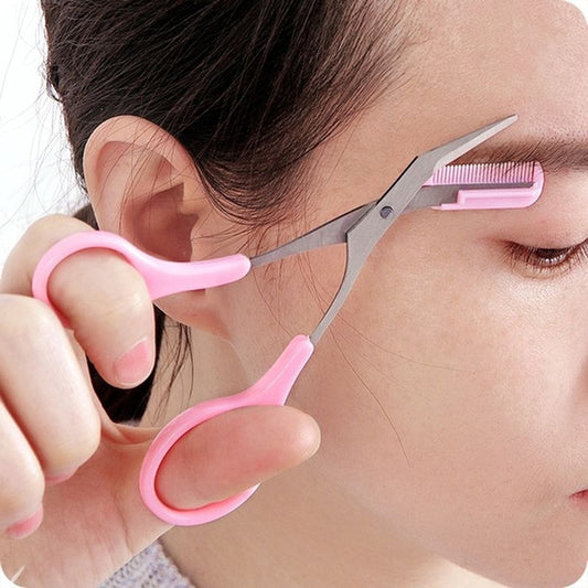 Eyebrow Trimmer Scissor with Comb