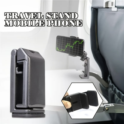 Portable 360° Rotatable Travel Phone Holder – Foldable, Universal Mount for Luggage & More