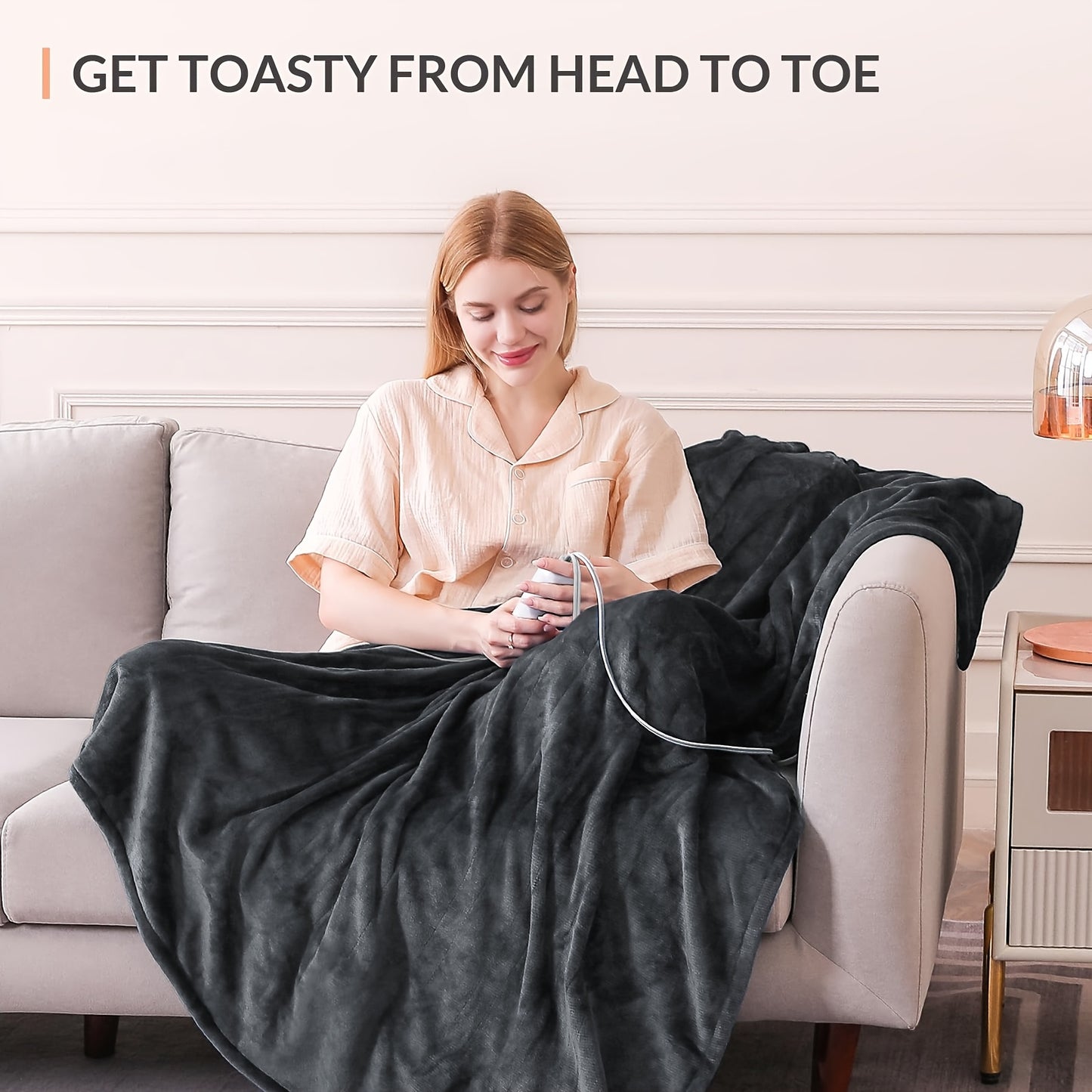 Electric Heated Blanket Throw – 160x130cm