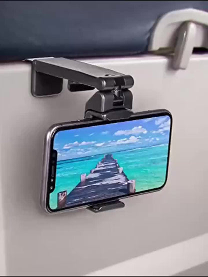 Portable 360° Rotatable Travel Phone Holder – Foldable, Universal Mount for Luggage & More