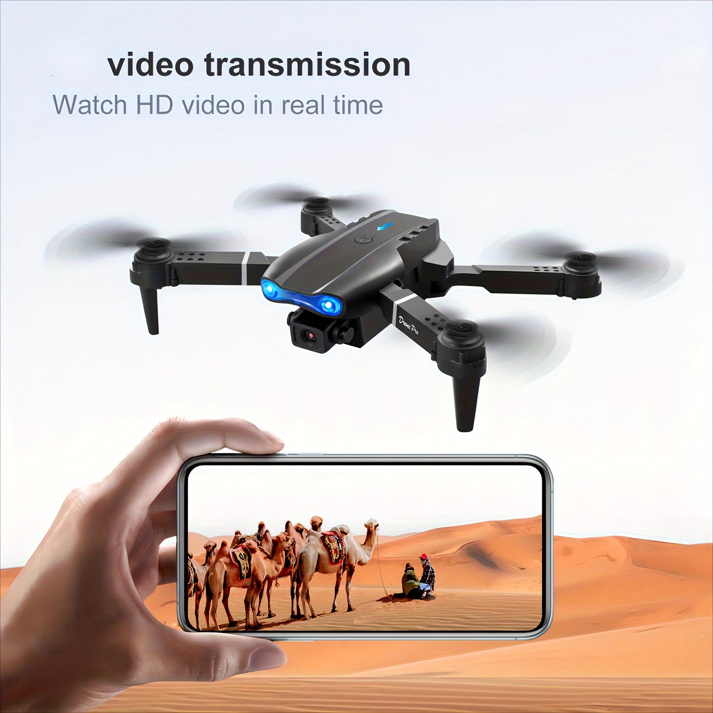 Foldable Quadcopter Drone with HD Dual Cameras