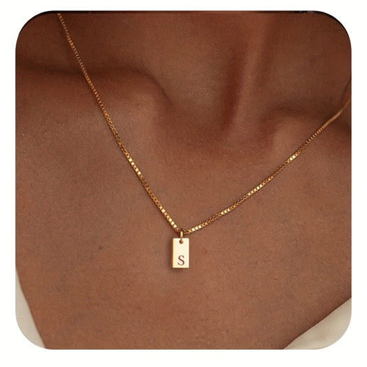 14K Gold Plated Initial Necklace