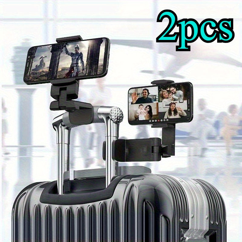 Portable 360° Rotatable Travel Phone Holder – Foldable, Universal Mount for Luggage & More