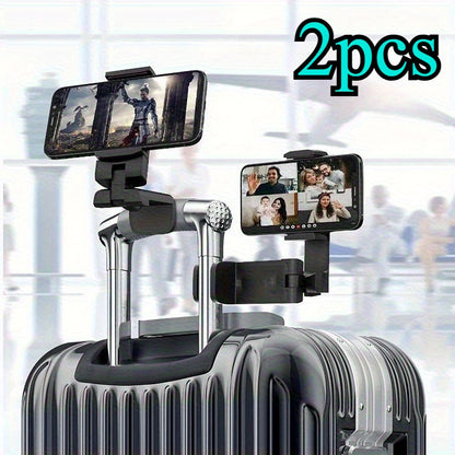 Portable 360° Rotatable Travel Phone Holder – Foldable, Universal Mount for Luggage & More