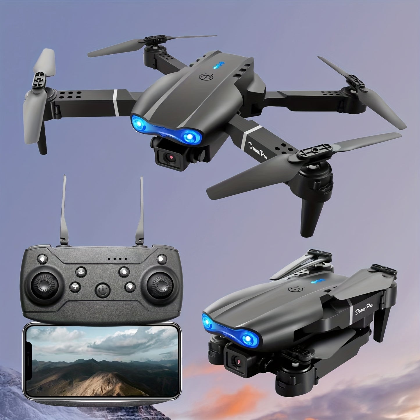 Foldable Quadcopter Drone with HD Dual Cameras