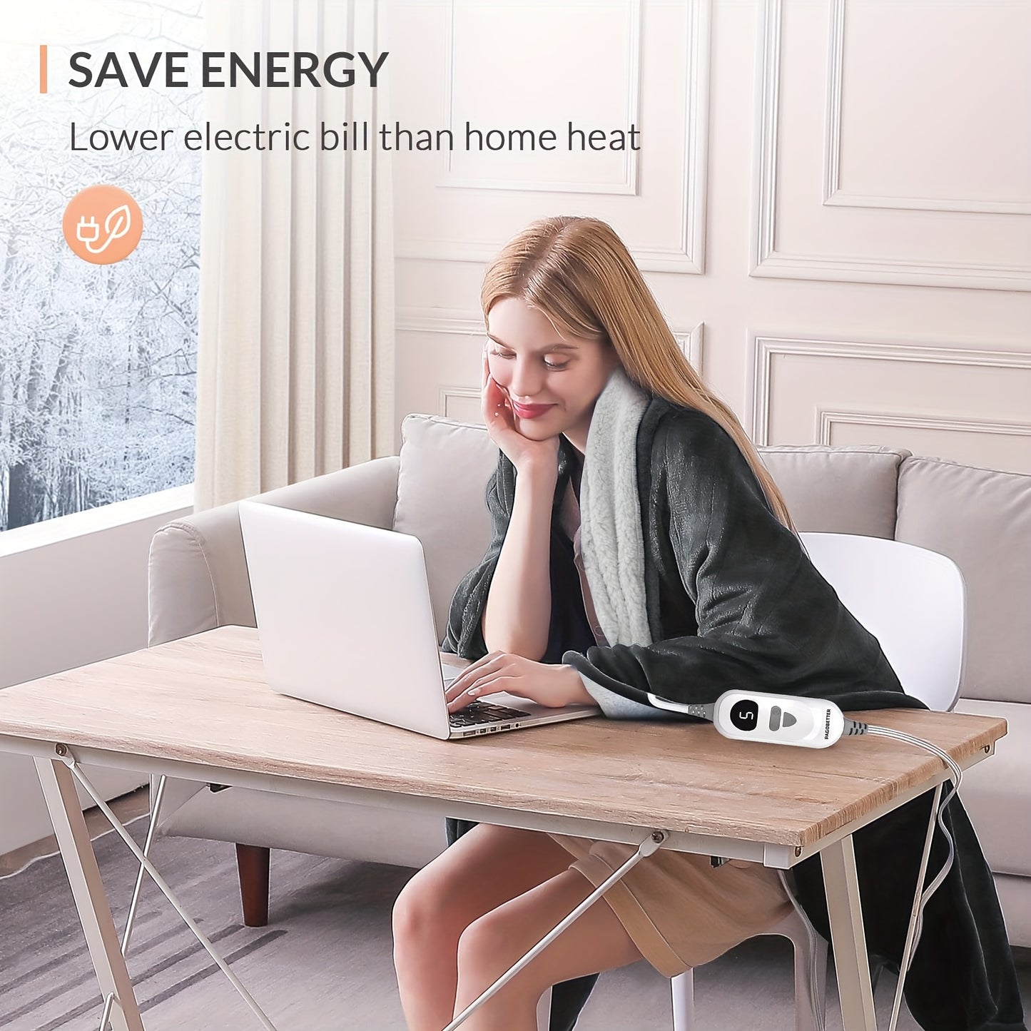 Electric Heated Blanket Throw – 160x130cm