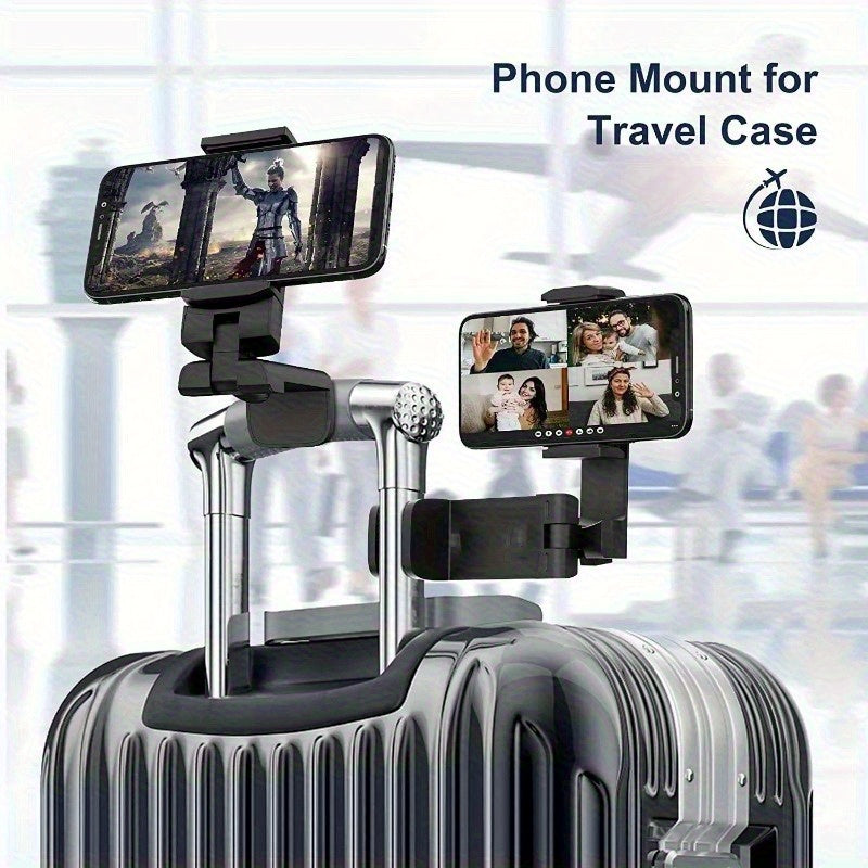 Portable 360° Rotatable Travel Phone Holder – Foldable, Universal Mount for Luggage & More