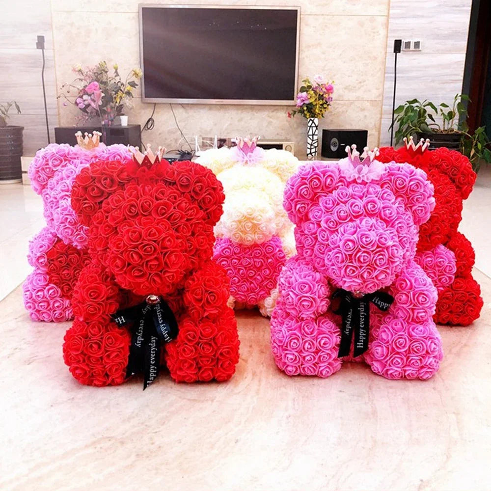 Rose Teddy Bear with Heart