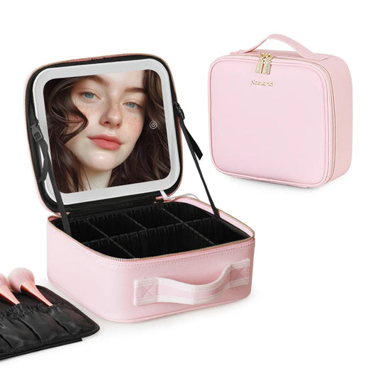 Travel Makeup Case With LED Light & Mirror