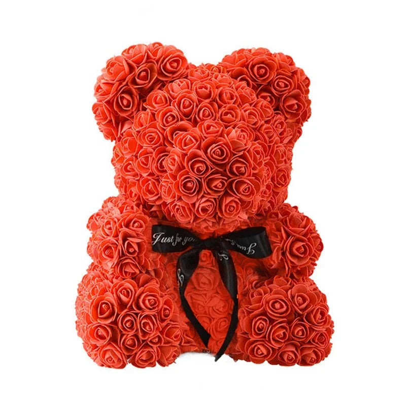 Rose Teddy Bear with Heart