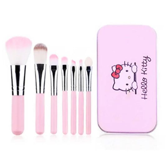 7 Piece Hello Kitty Makeup Brush Set