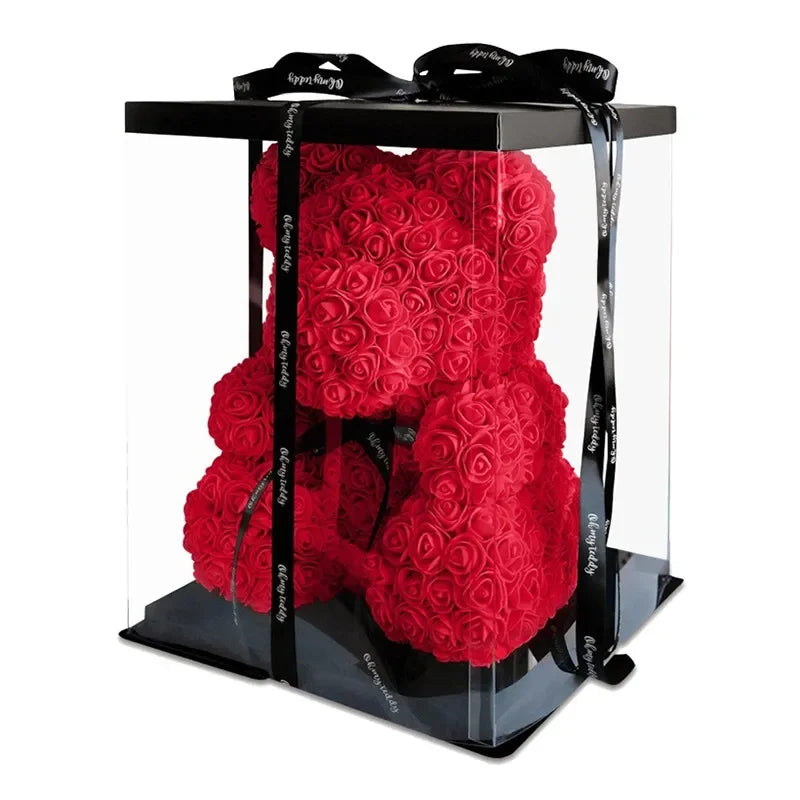 Rose Teddy Bear with Heart