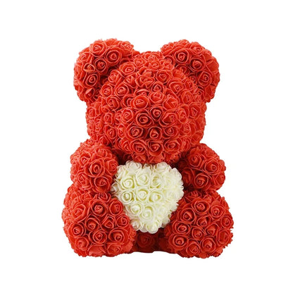 Rose Teddy Bear with Heart