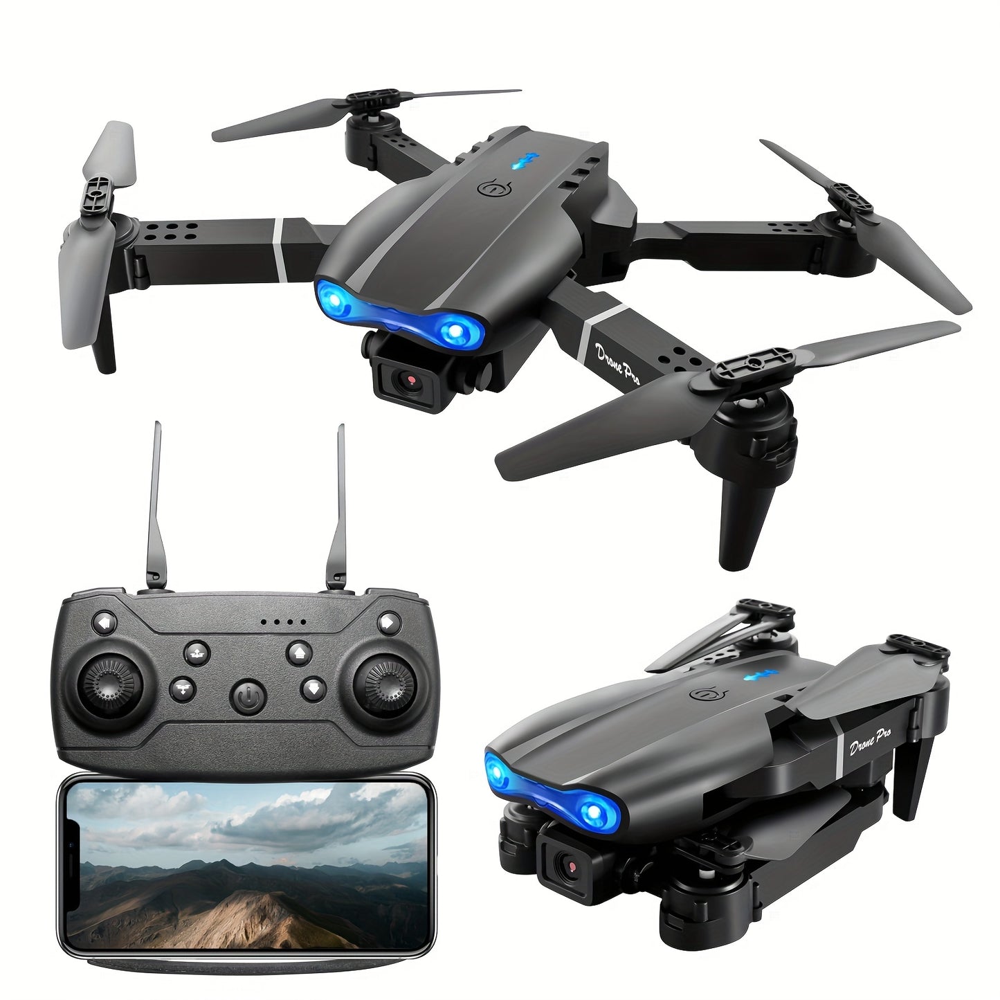 Foldable Quadcopter Drone with HD Dual Cameras