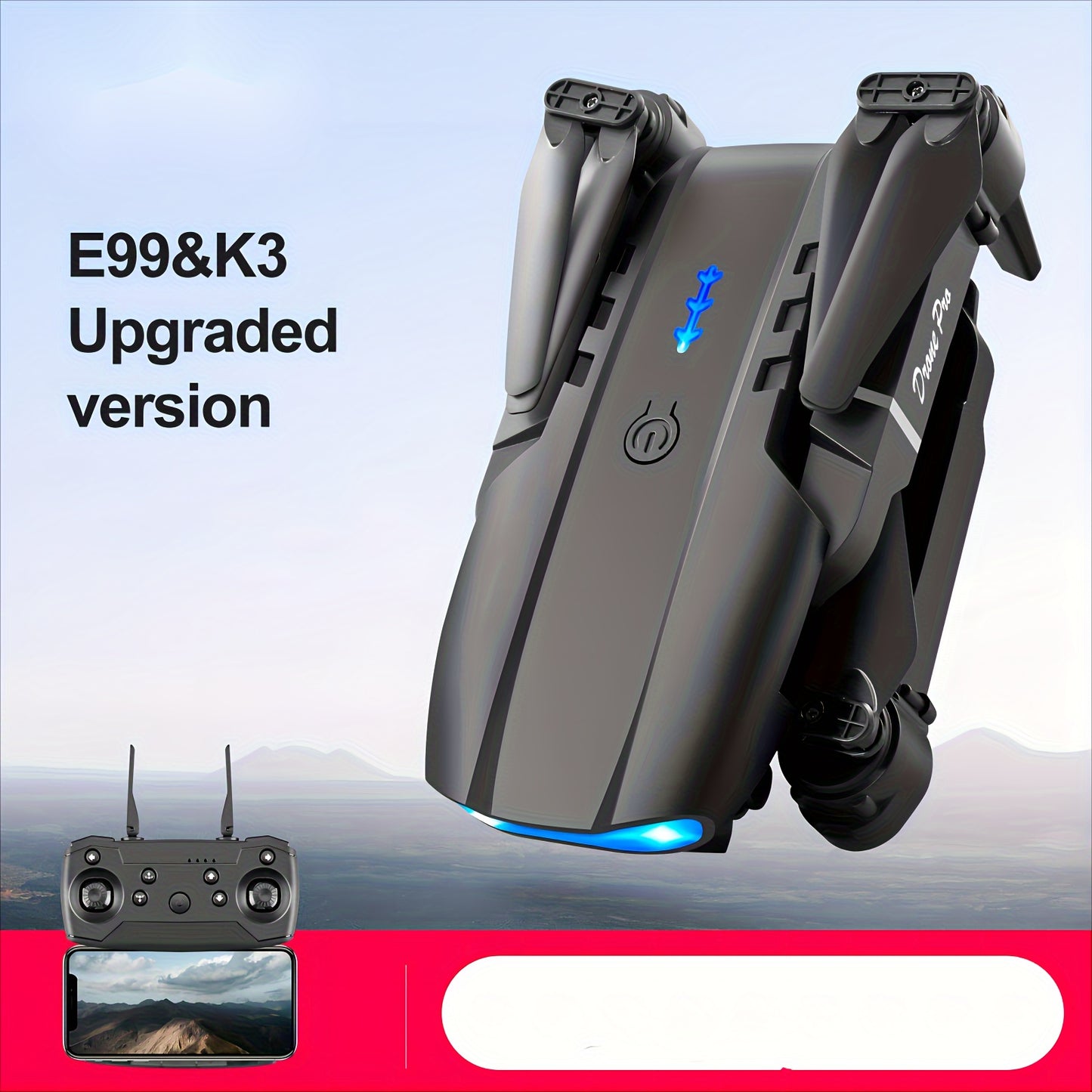 Foldable Quadcopter Drone with HD Dual Cameras