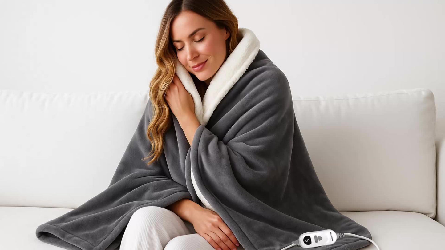 Electric Heated Blanket Throw – 160x130cm